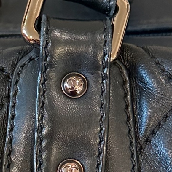 CHANEL CC CHARM LAMBSKIN BOWLER BAG - Picture 10 of 13